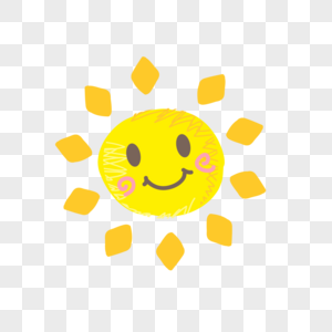 可爱的微笑太阳矢量图片