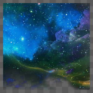蓝色梦幻的宇宙银河图片