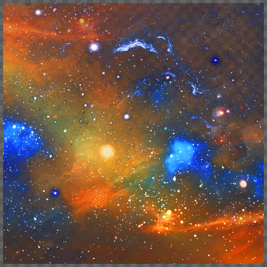 夜空中闪亮的宇宙银河图片