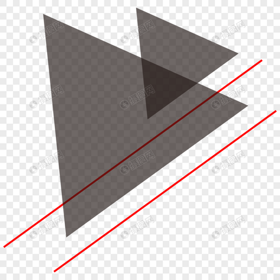 三角形和红线图片