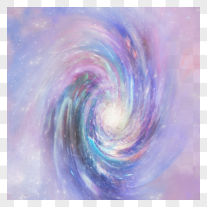 朦胧的螺旋星系星空图片