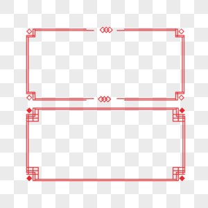 红色中式边框图片