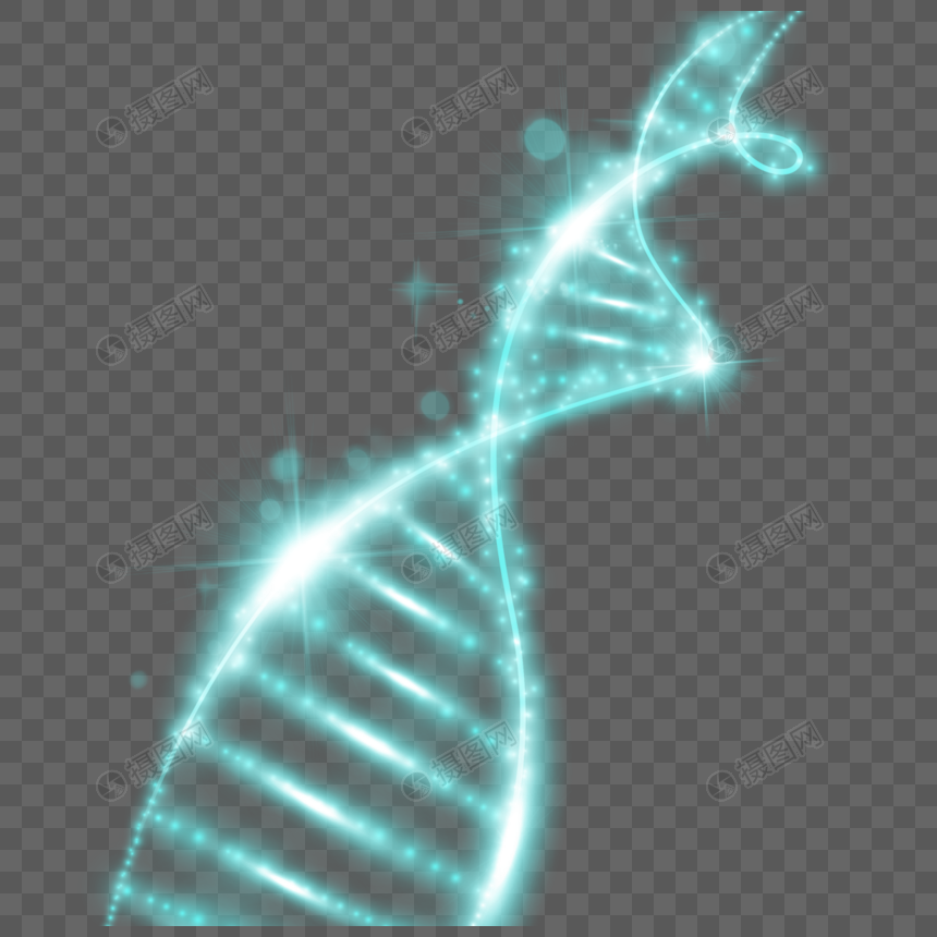 dna分子结构绿色闪光螺旋图片