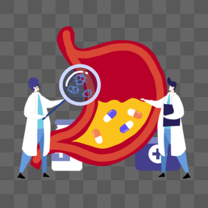 胃肠健康检查医疗扁平放大镜高清图片