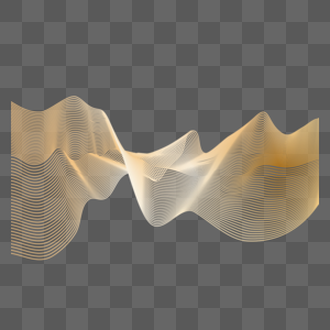 金色曲线波纹抽象艺术边框图片
