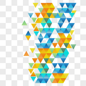 边框彩色抽象几何三角形形状图片