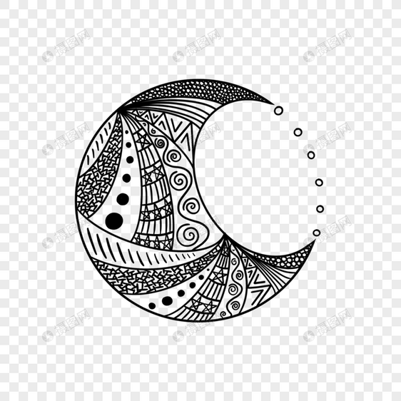 月亮禅绕画神秘纹饰图片