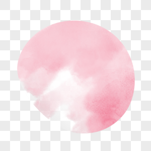 笔刷圆形粉色水彩涂鸦图片