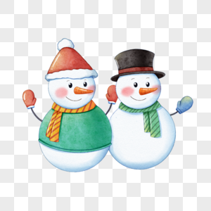 圣诞节两个雪人图片