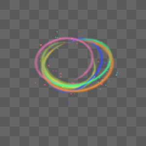 创意彩色彩虹射线圆圈点点边框图片