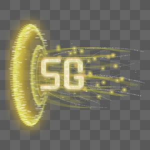 金色抽象5g光效科技图片