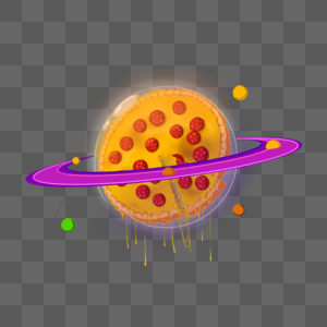 萨拉米香肠披萨食物星球图片