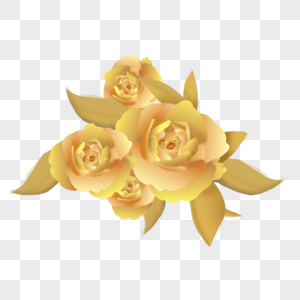 玫瑰金花卉金色玫瑰花朵图片