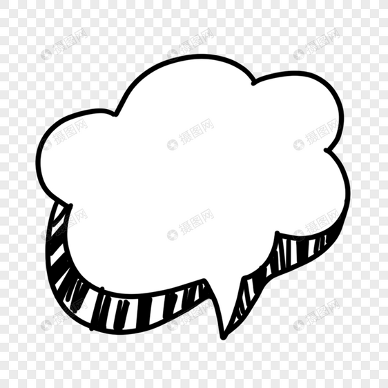 白色云朵图案语气泡文本框图片