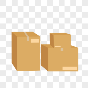 快递送货箱子纸箱叠加运输货物高清图片
