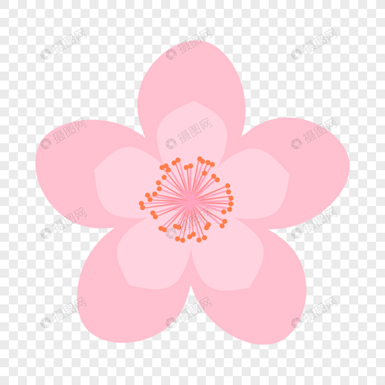 水彩剪纸粉色樱花花瓣图片