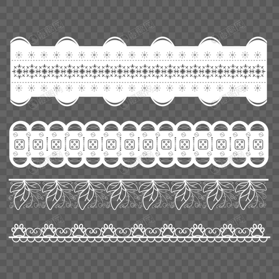 镂空的桌布装饰花边组合图片