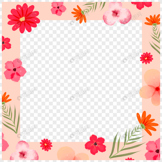 花卉叶子facebook头像粉色边框图片