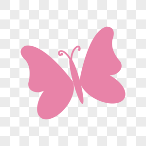 粉色可爱卡通蝴蝶剪贴画图片