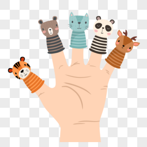 儿童游戏动物手指木偶图片