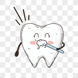 卡通风格牙齿护理图案图片