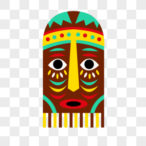 非洲原始部落大眼睛面具图片