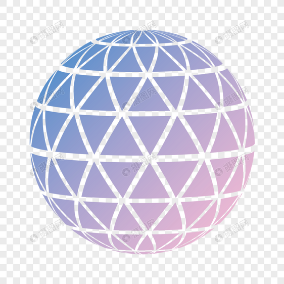 三角形排列半调色球体图片