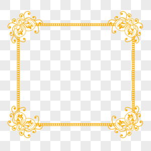 黄色花框架图片