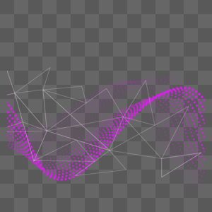 紫色粒子波动纹路光效抽象量子图片