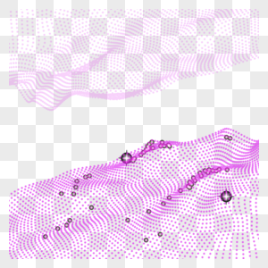 紫色粒子网格光效抽象量子图片