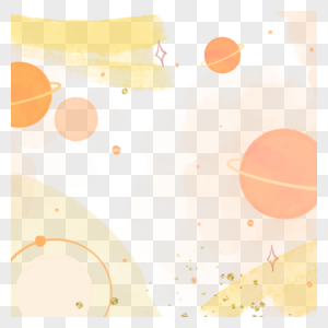 黄色橙色天体宇宙星系图高清图片