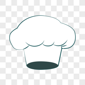 矢量卡通白色厨师帽图片