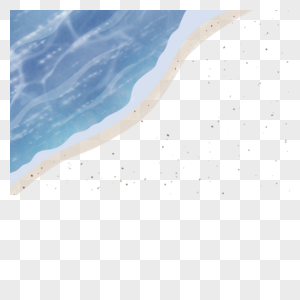 蓝色海水金色沙滩边框图图片