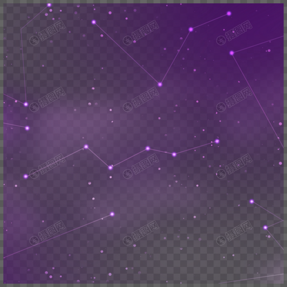 紫色梦幻闪烁的银河星空图片