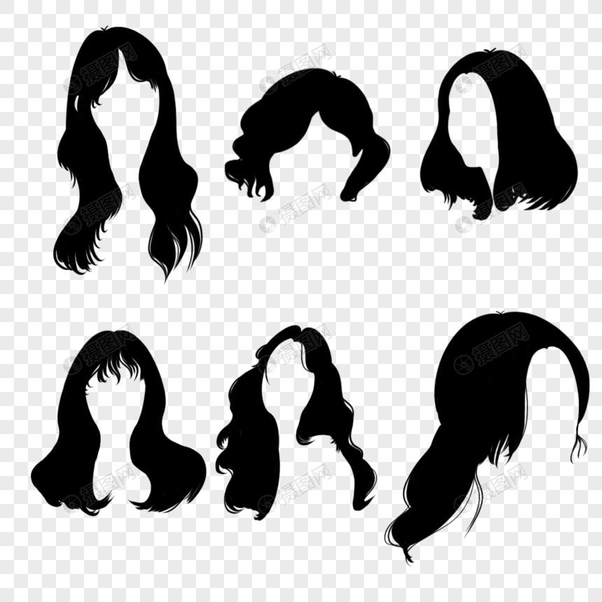 女式长发发型组合图片