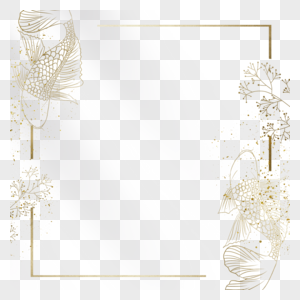 传统金色花纹树枝图案背景图片