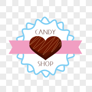 心形巧克力糖果贴纸图片
