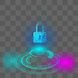 安全锁蓝光光效保卫安全高科技互联网图片
