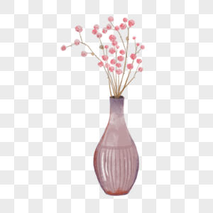 干花束波西米亚风格水彩小野花高清图片
