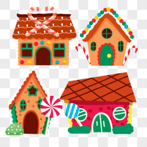 圣诞姜饼屋色彩缤纷的图片