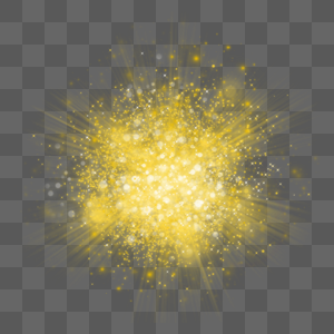 粒子光效金色颗粒闪光图片