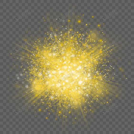粒子光效金色颗粒闪光图片