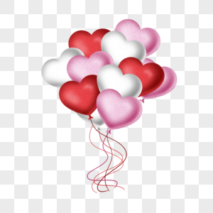 爱心气球漂浮装饰图片