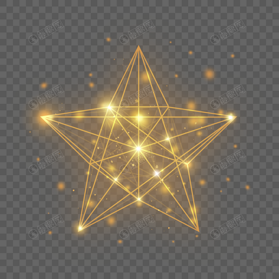 抽象光效五角星图案图片