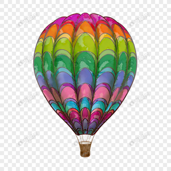 多彩节日狂欢热气球图片