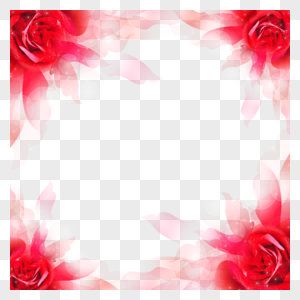 光效抽象玫瑰花卉边框图片