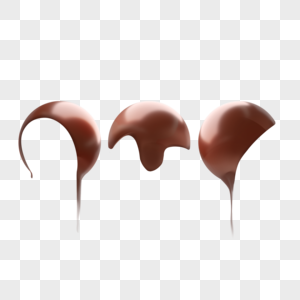 融化牛奶巧克力球滴落图片
