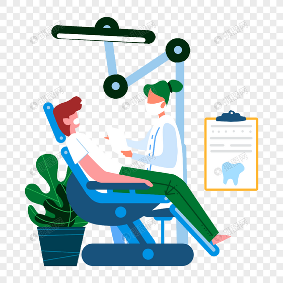 医生牙医插画工作室图片