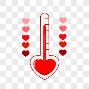 爱情温度计测量刻度爱心体温计图片