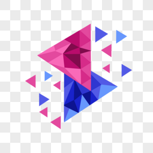 彩色几何三角形高清图片